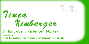 timea nimberger business card